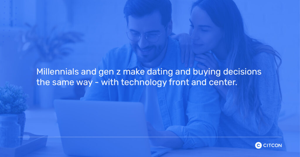 Millennials and gen z use technology to make decisions both when dating and making purchases.